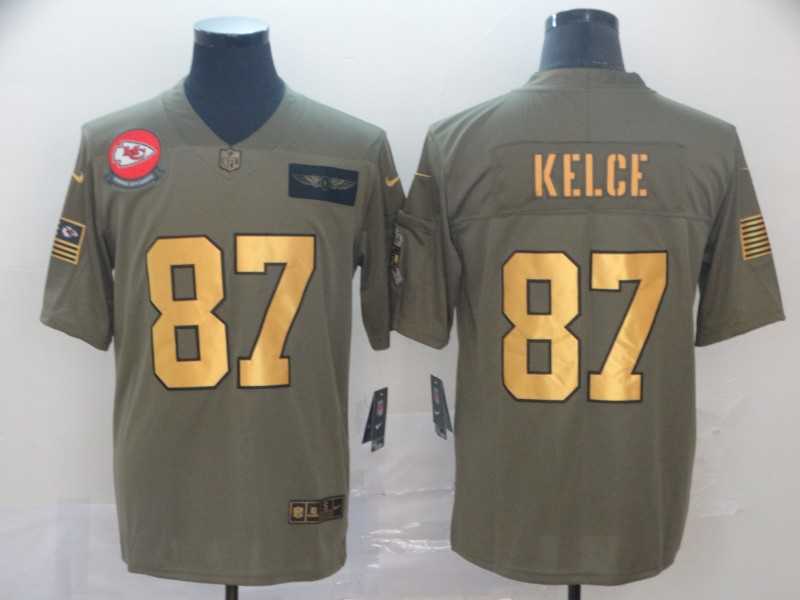 Nike Chiefs 87 Travis Kelce 2019 Olive Gold Salute To Service Limited Jersey,We sell and wholesale Nike Chiefs 87 Travis Kelce 2019 Olive Gold Salute To Service Limited Jersey on line form chian!